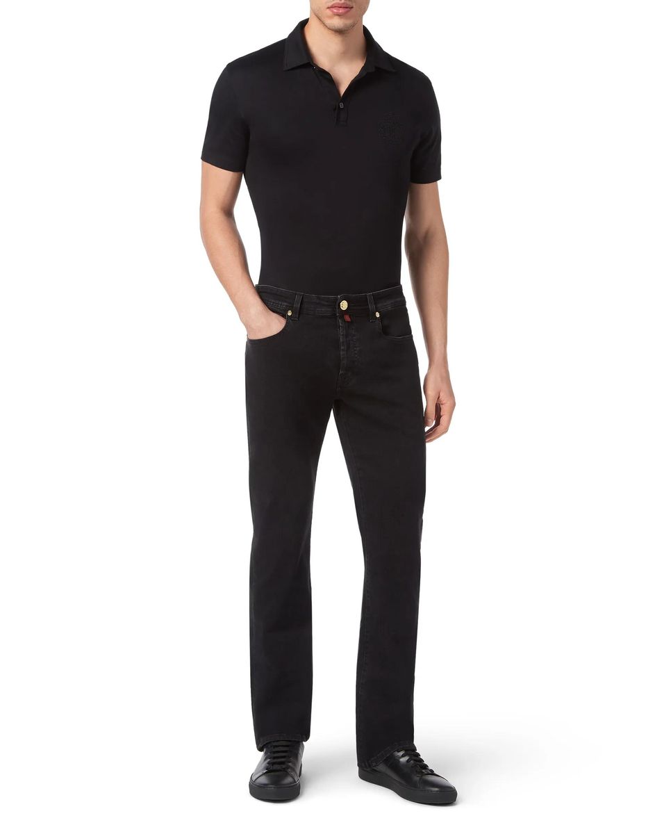 Jeans mit regulärer Passform und Stretch-Denim