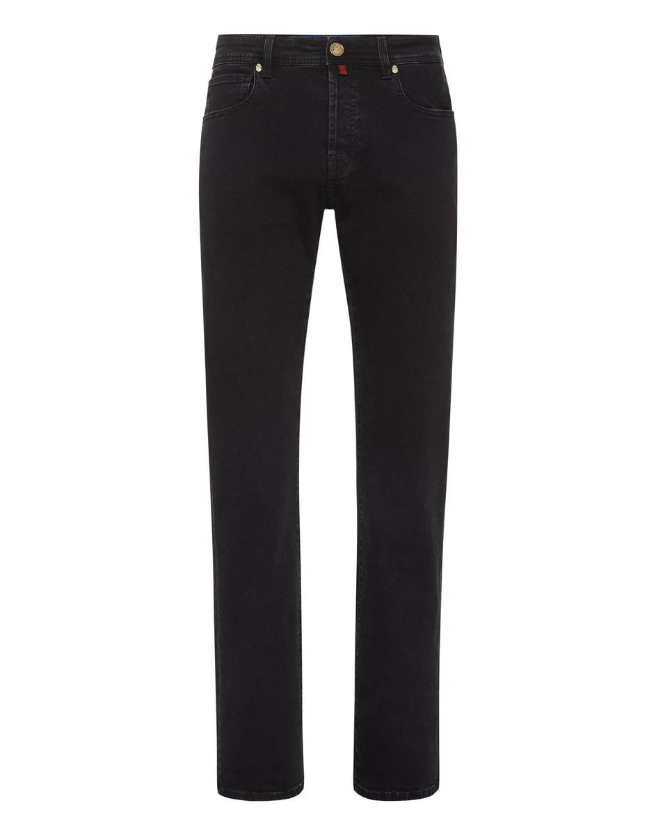 Jeans mit regulärer Passform und Stretch-Denim