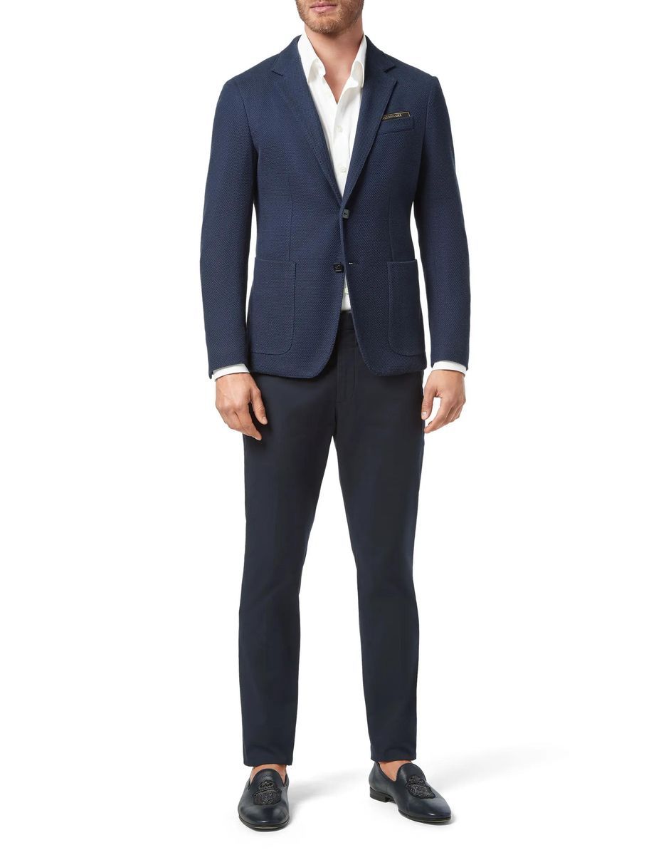 Taillierter Baumwollblazer mit aufgesetzten Taschen