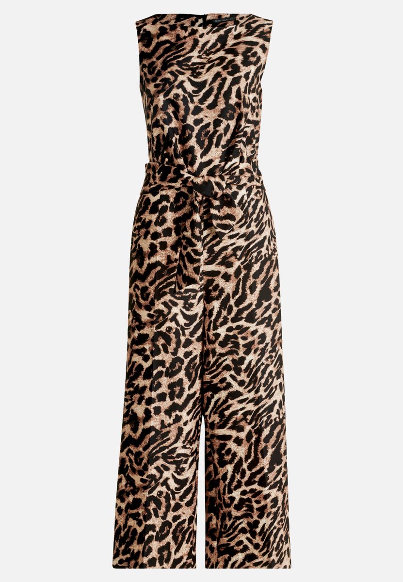 Eleganter Zweifarben-Jumpsuit mit Cropped-Bein