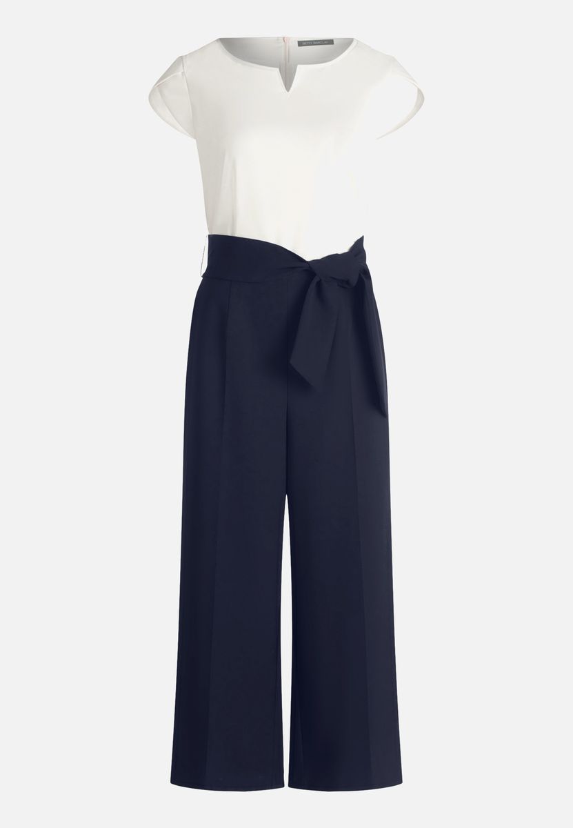 Eleganter Zweifarben-Jumpsuit mit Cropped-Bein