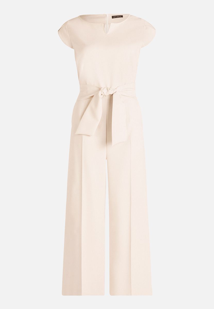 Eleganter Zweifarben-Jumpsuit mit Cropped-Bein