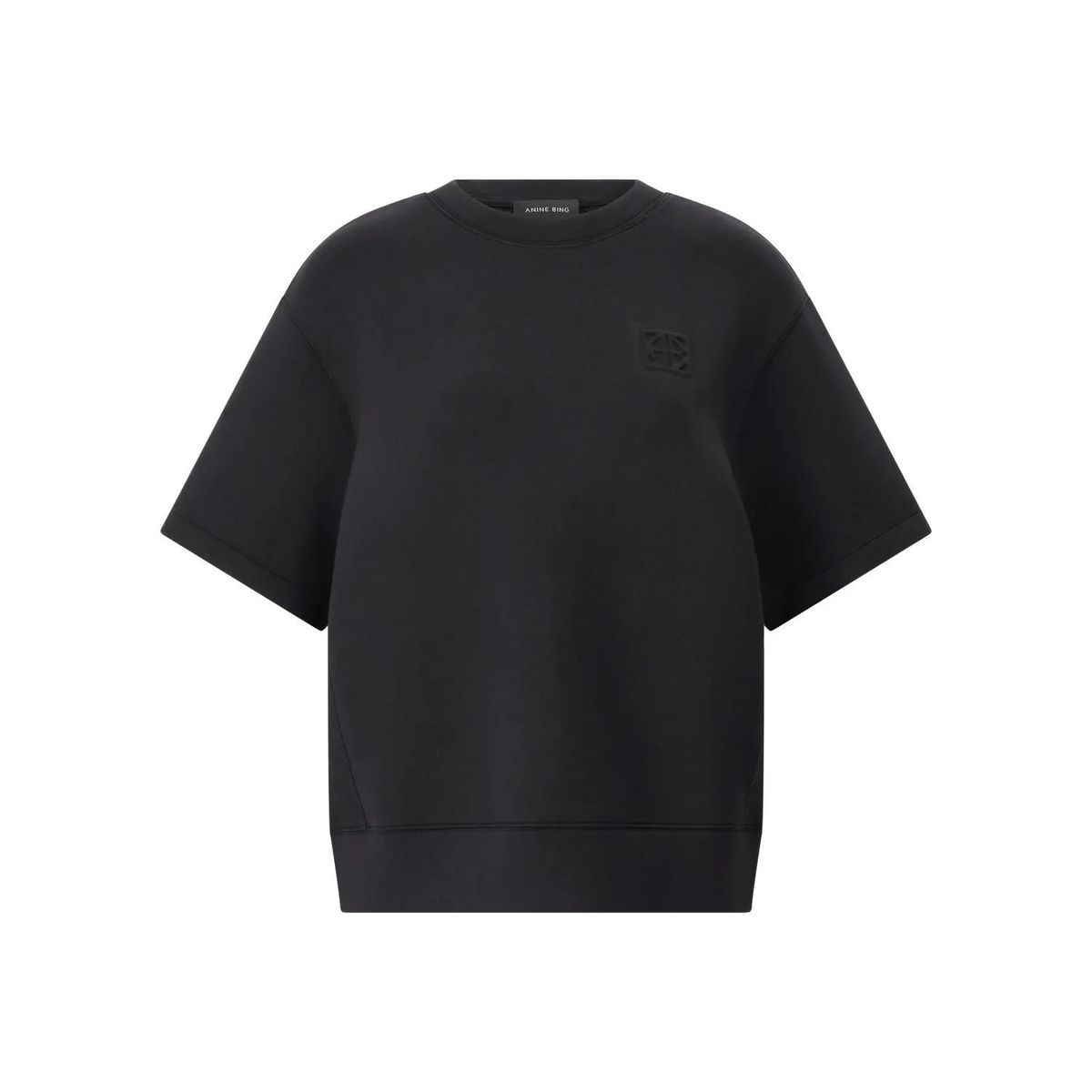 Oversized Kurzarm-Sweatshirt mit Logo