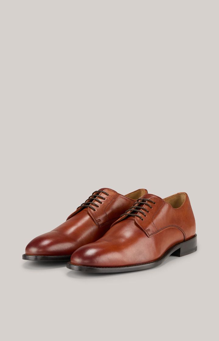 JOOP! Lusso Santinos Cognac braune Leder Derby Schnürschuhe
