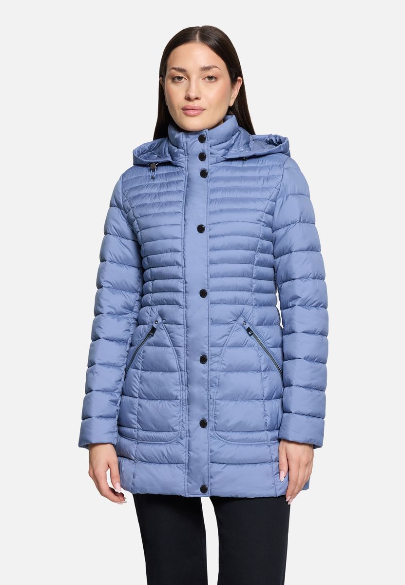 Steppjacke mit abnehmbarer Kapuze