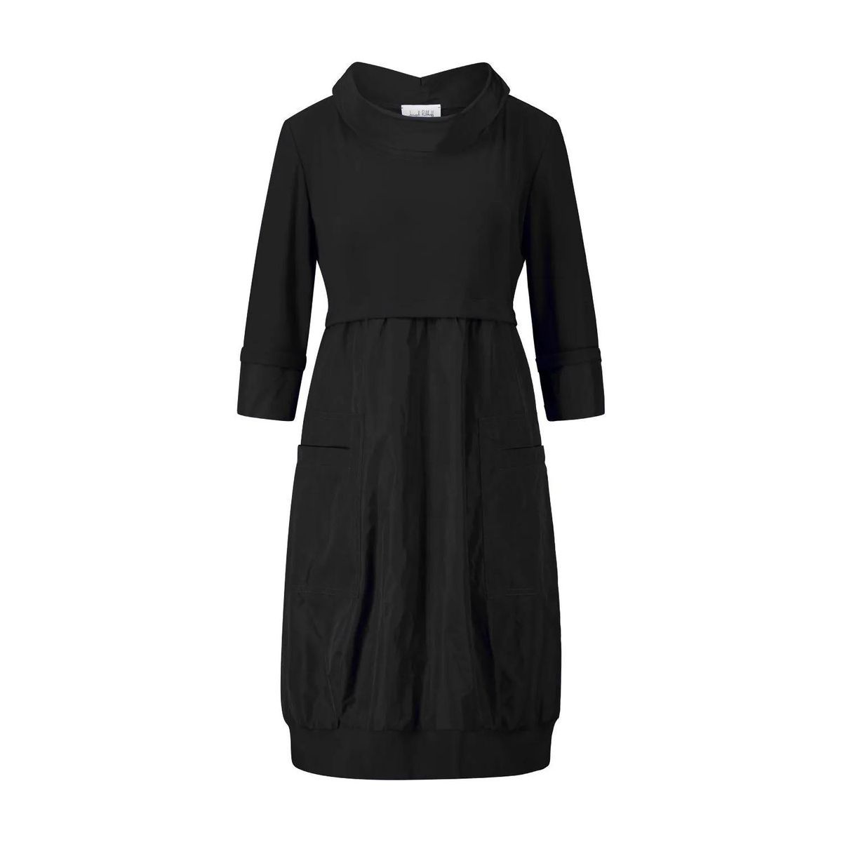 Jersey-Strick-Midikleid mit Taschen