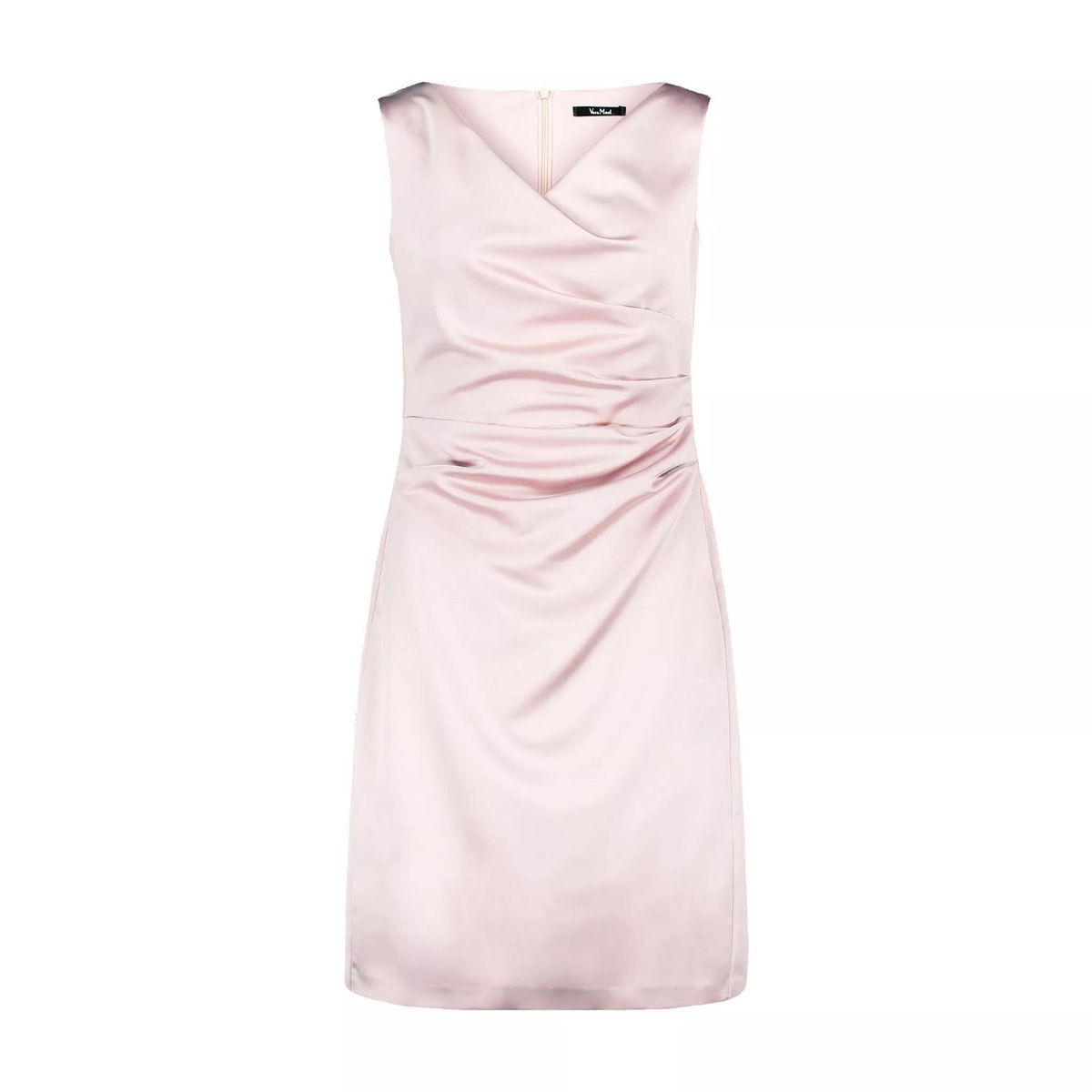 Ärmelloses Cocktail-Midikleid aus Satin