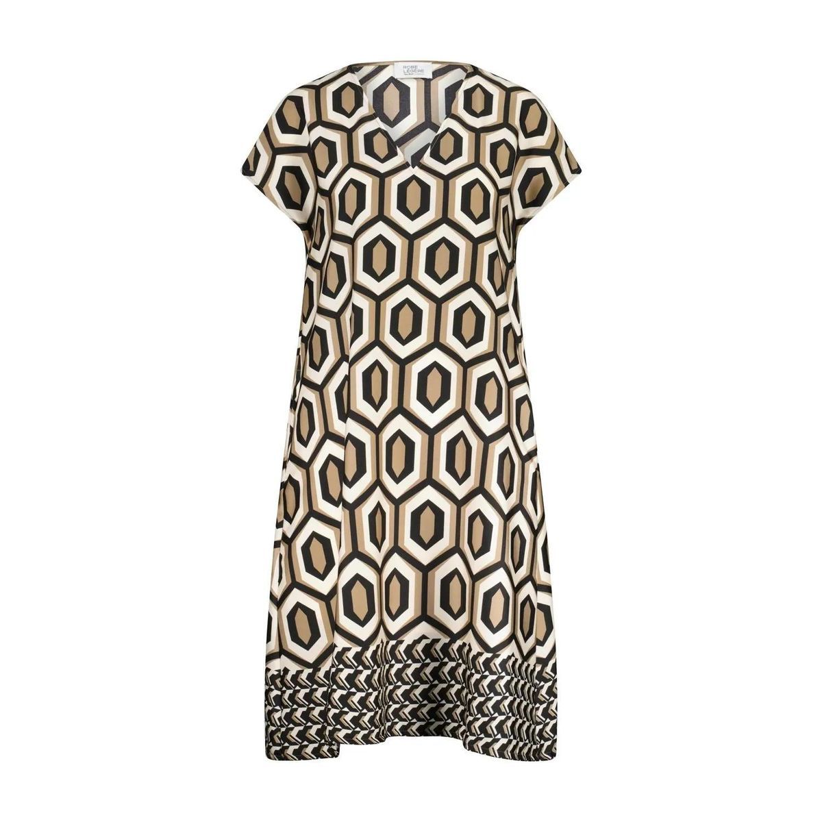 Kurzarmkleid mit geometrischem Muster