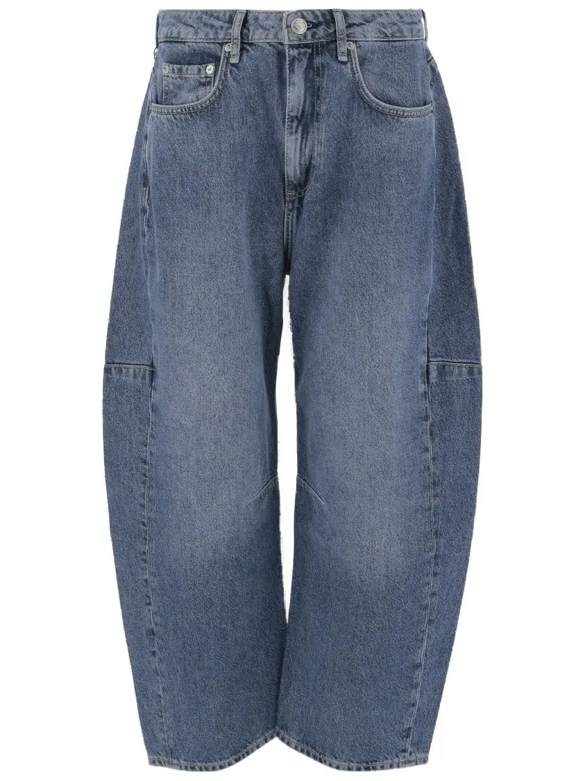 High-Rise Barrel Leg Jeans