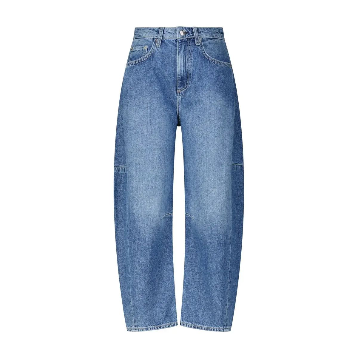 High-Rise Barrel Leg Jeans