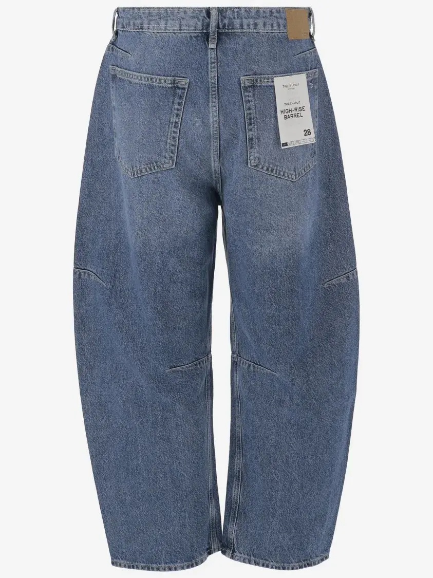 High-Rise Barrel Leg Jeans