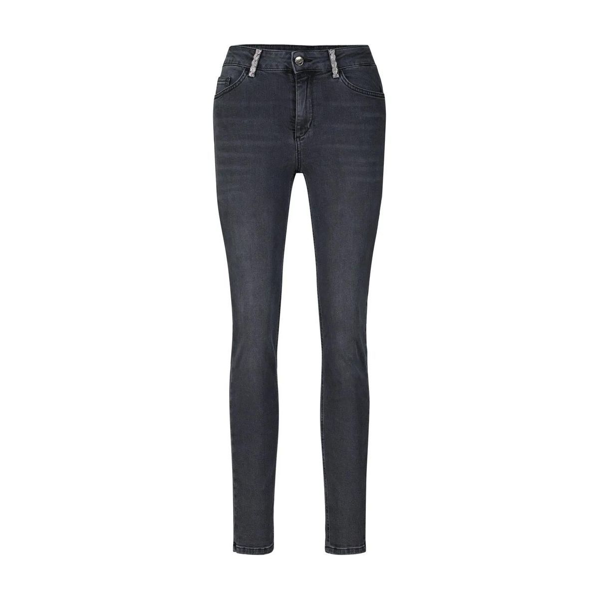 Skinny Jeans mit Strass-Details