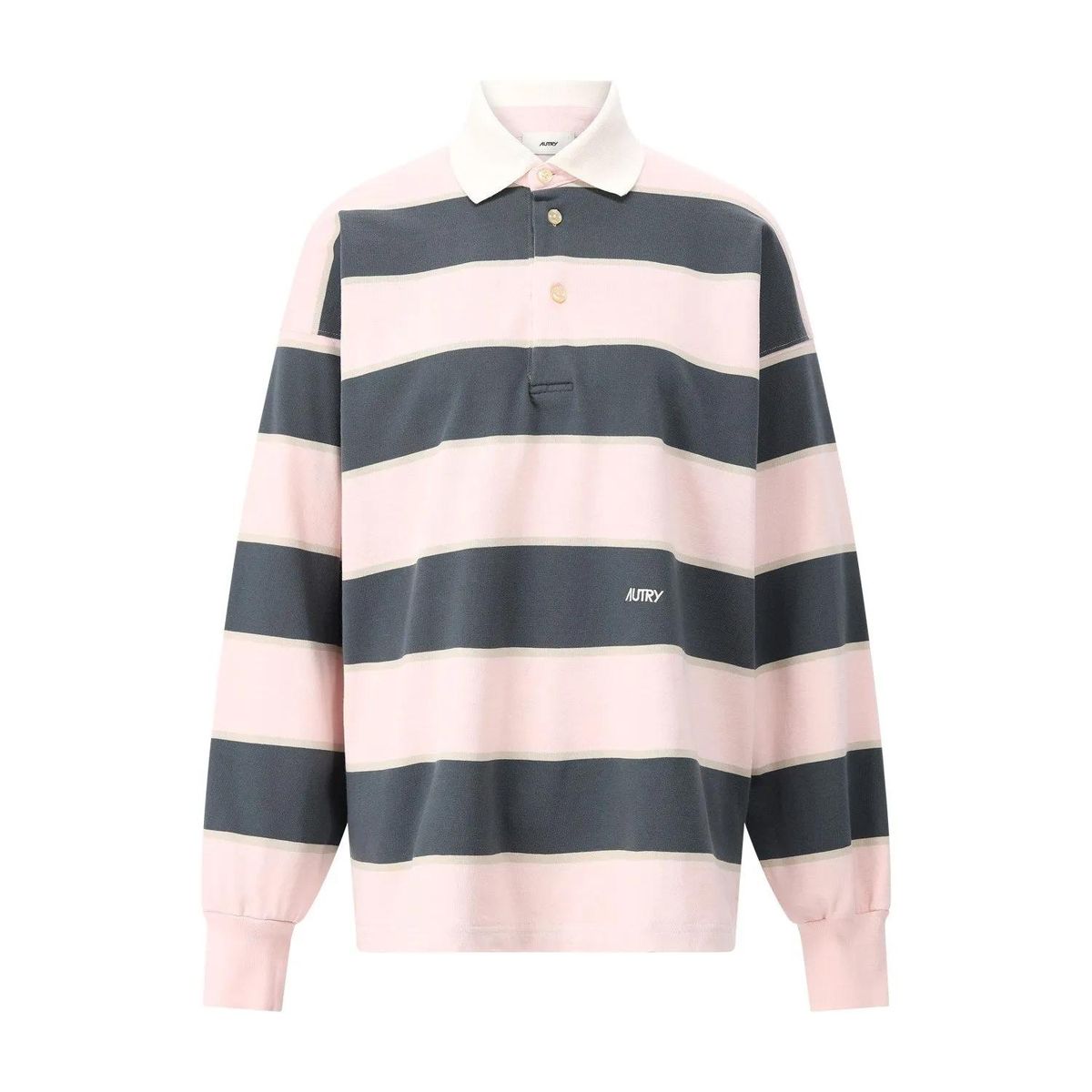 Gestreiftes Langarm-Rugbyshirt