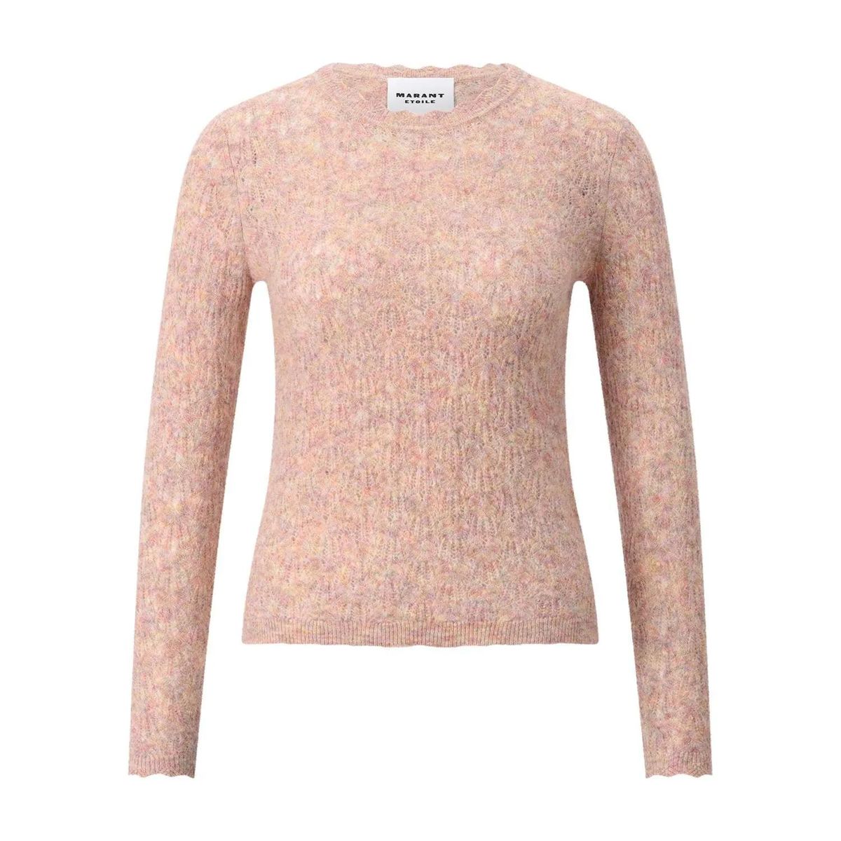 Weicher mehrfarbiger Strickpullover aus Alpakagemisch