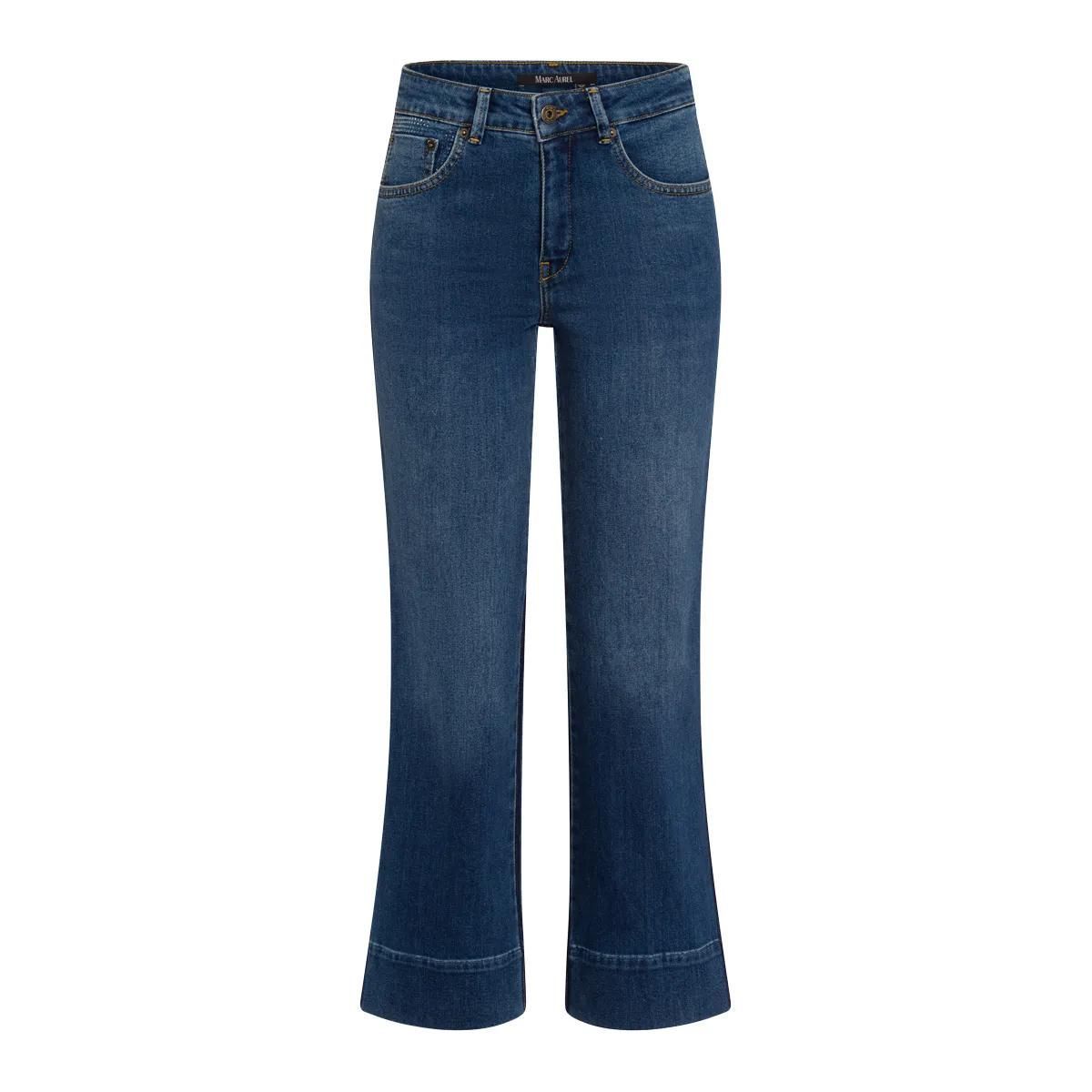 Ausgestellte High-Waist Jeans aus Denim