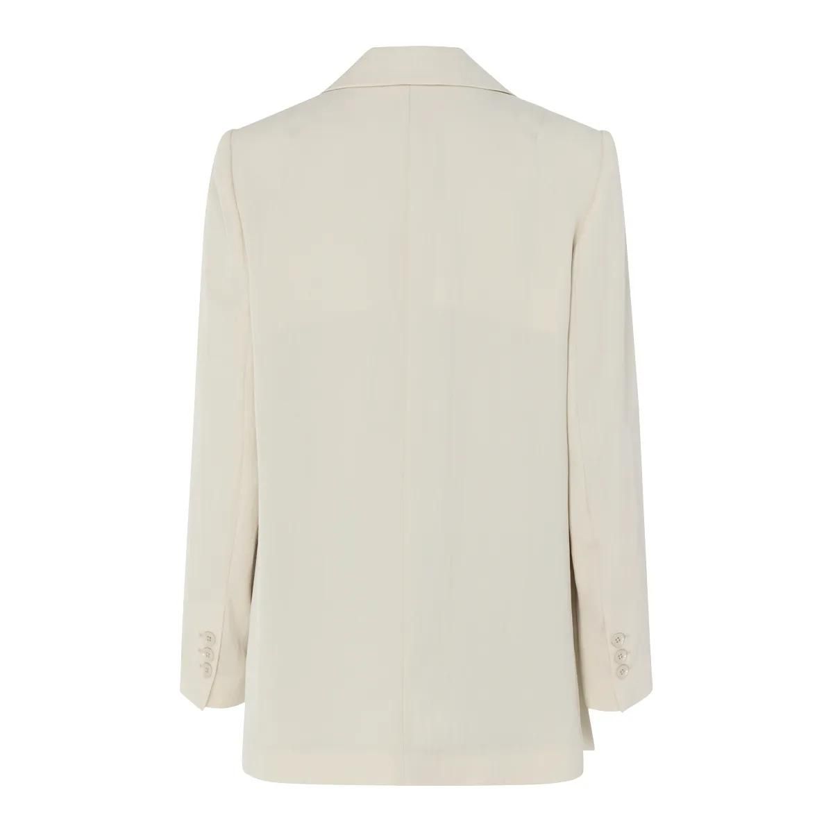 Eleganter, cremefarbener Ein-Knopf-Blazer