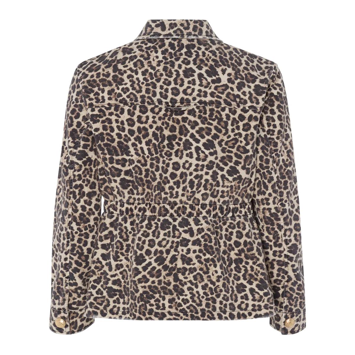 Feldjacke aus Baumwolle mit Leopardenmuster