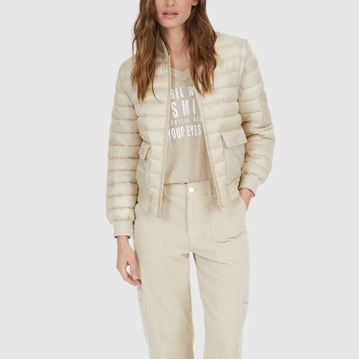 Leichte gefütterte Bomberjacke mit Taschen