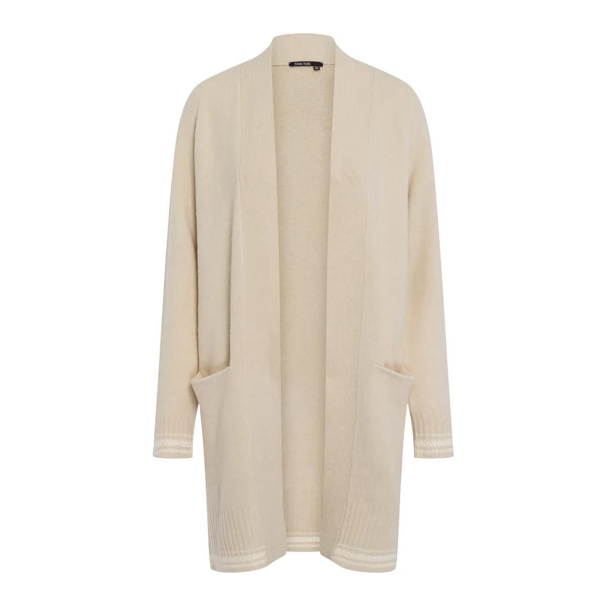 Locker geschnittene, lange Strickjacke mit Taschen