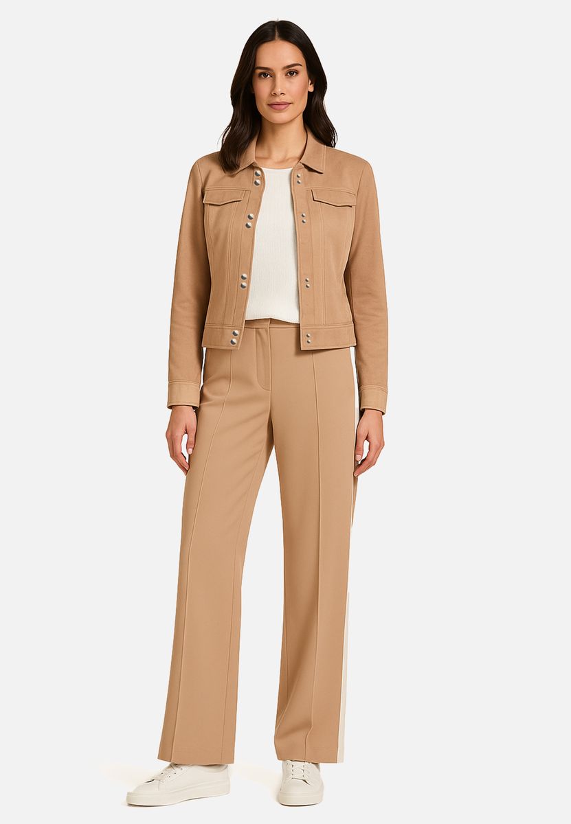 Strukturierter Strickpullover mit 3/4 Ärmeln