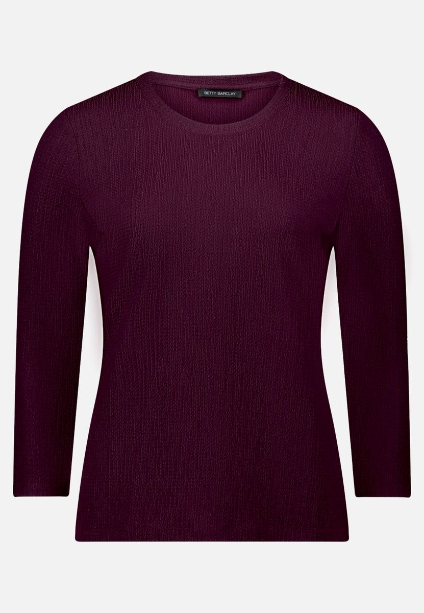 Strukturierter Strickpullover mit 3/4 Ärmeln