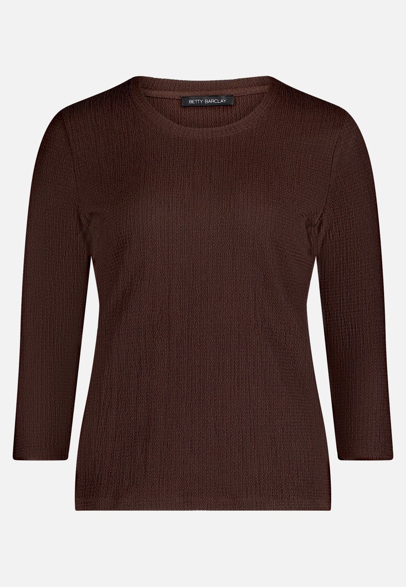 Strukturierter Strickpullover mit 3/4 Ärmeln