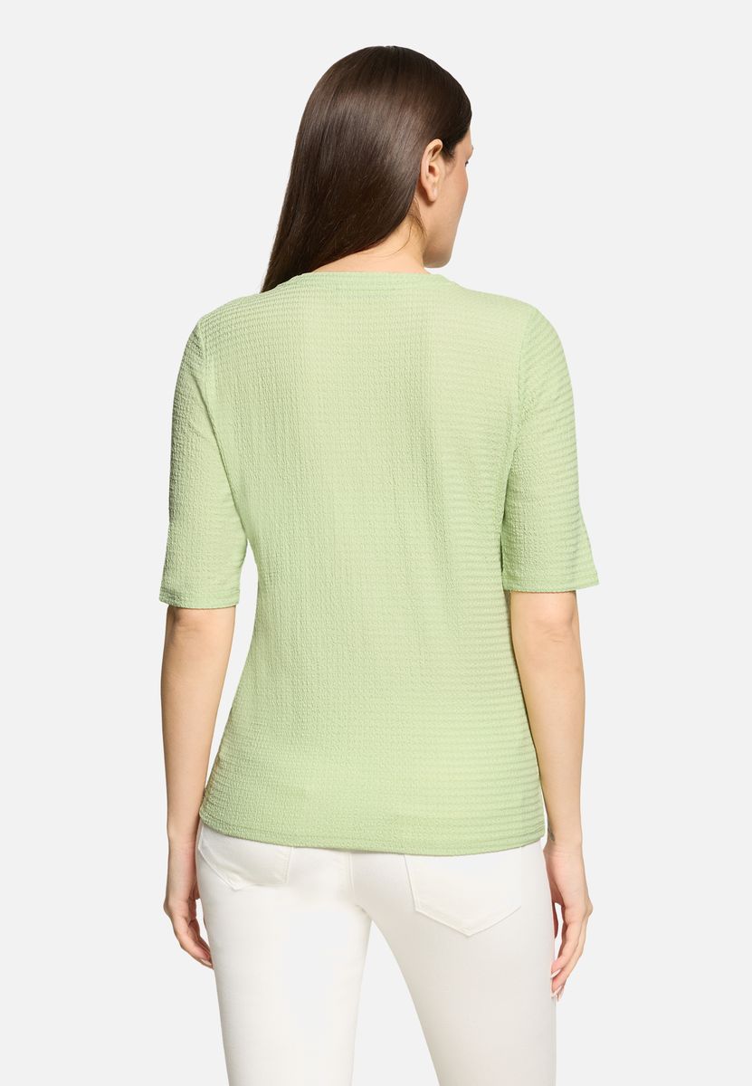 Strukturierter Strickpullover mit 3/4 Ärmeln