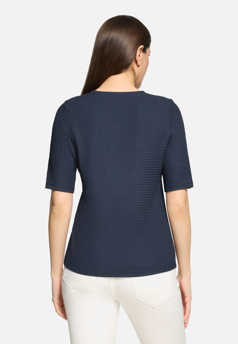 Strukturierter Strickpullover mit 3/4 Ärmeln