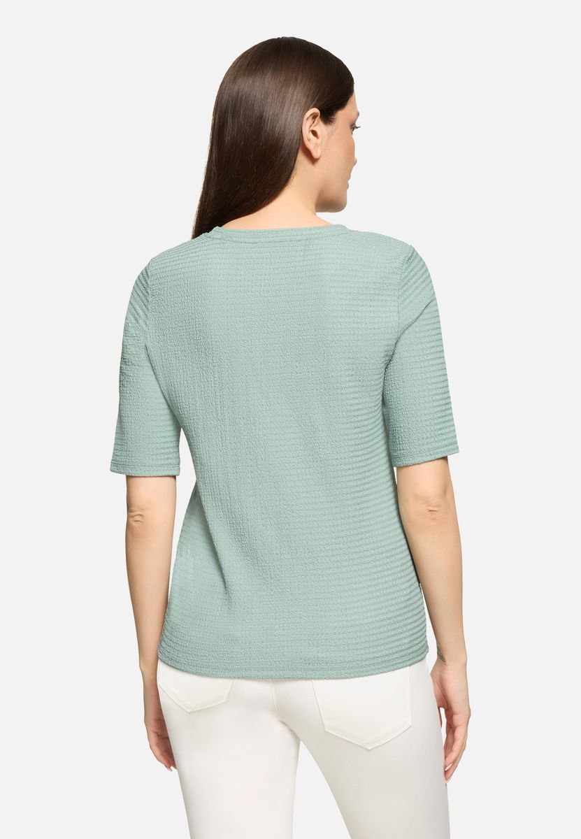 Strukturierter Strickpullover mit 3/4 Ärmeln