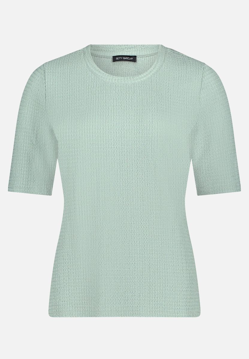 Strukturierter Strickpullover mit 3/4 Ärmeln
