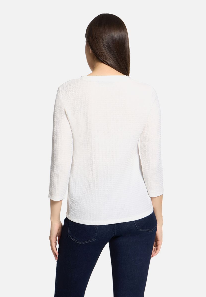 Strukturshirt mit Rundhalsausschnitt