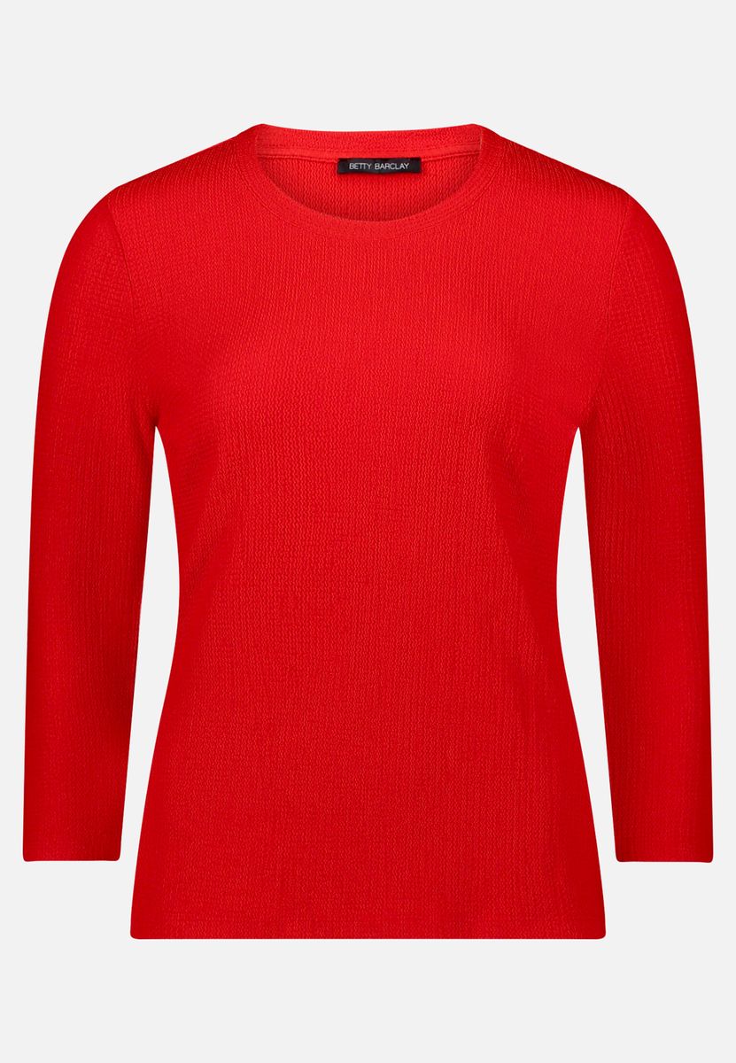Strukturierter Strickpullover mit 3/4 Ärmeln
