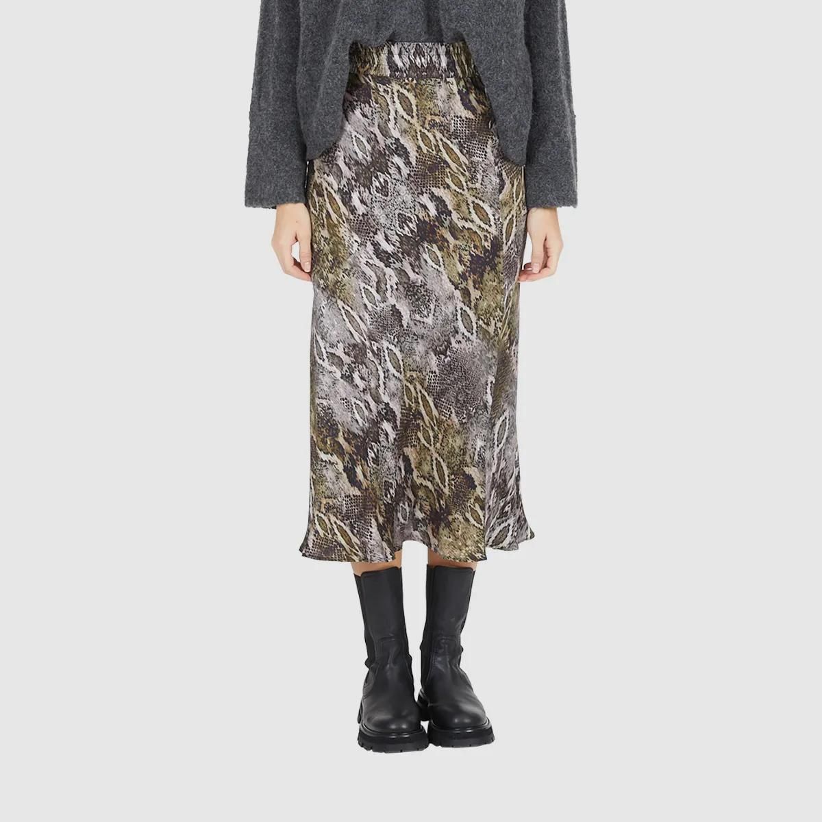 Midirock mit Schlangenmuster