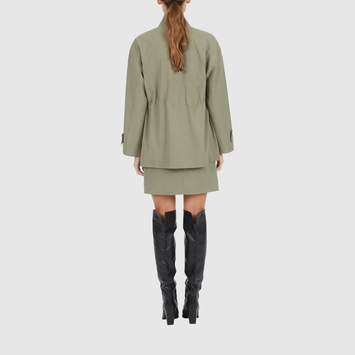 Grüne Utility Jacke aus Lyocell-Mischung