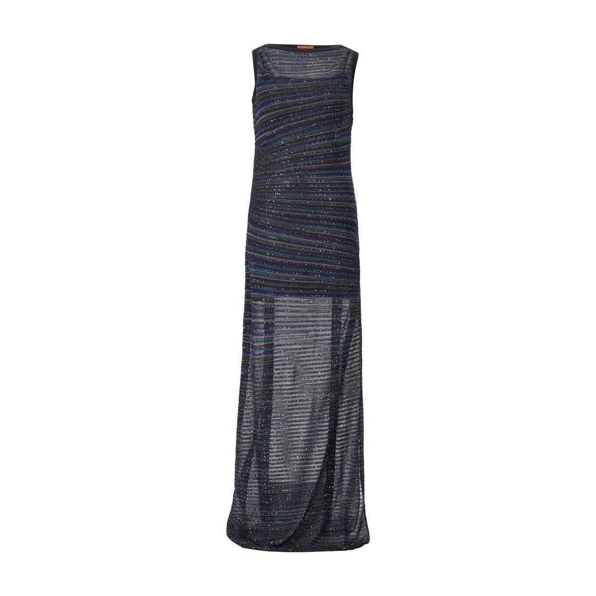 Ärmelloses Pailletten-Maxikleid