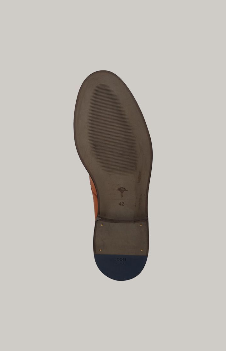 JOOP! Pero Kleitos Cognac Braune Leder Loafer mit Logo-Detail