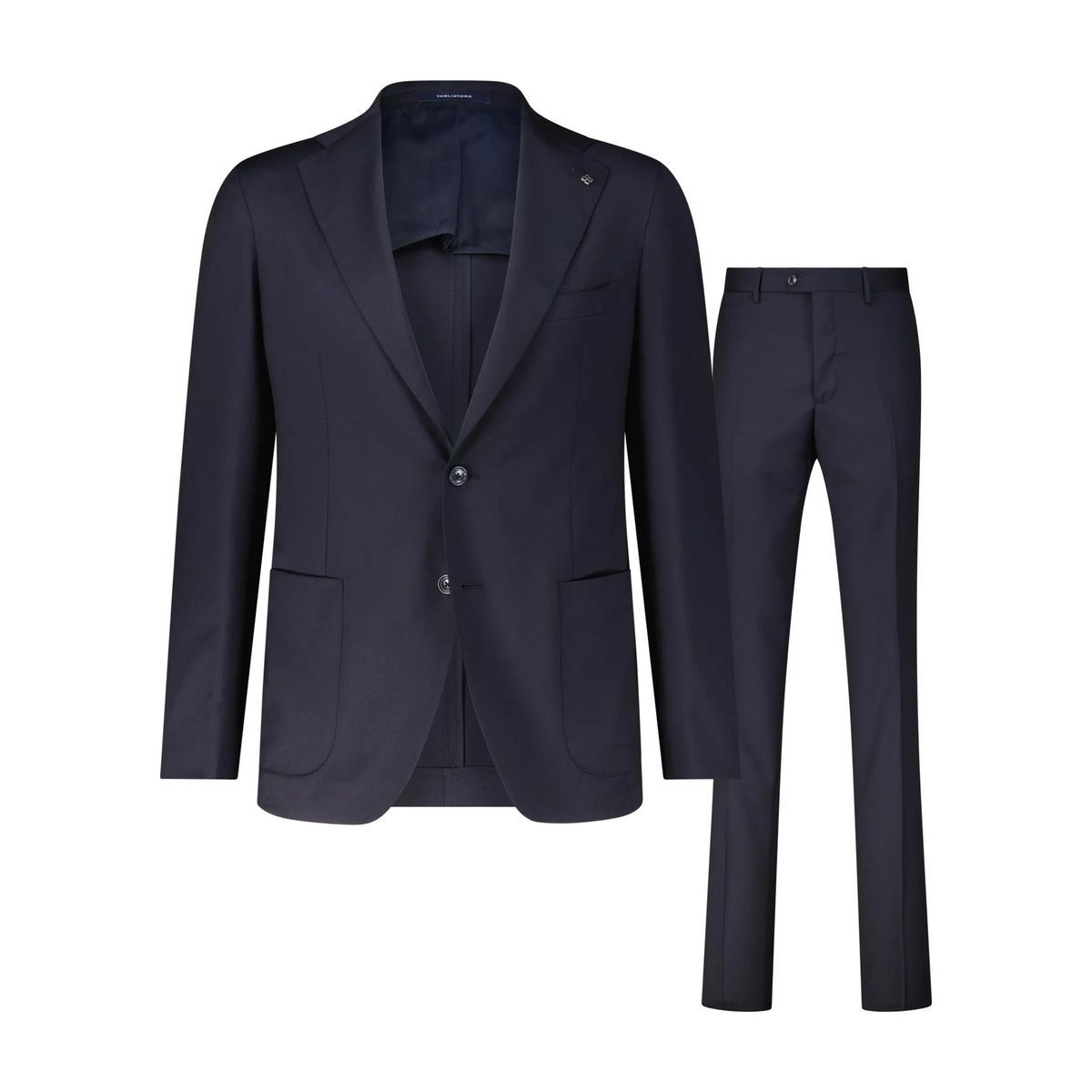 Marineblauer, zweiteiliger Anzug aus Schurwolle