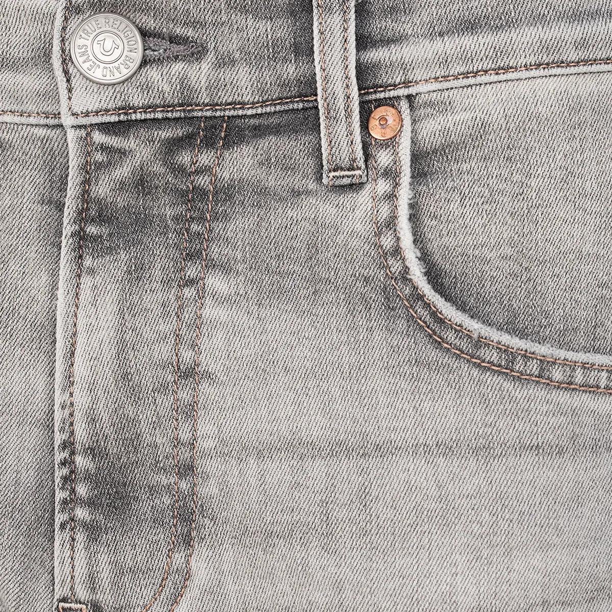 Graue Jeans mit geradem Bein