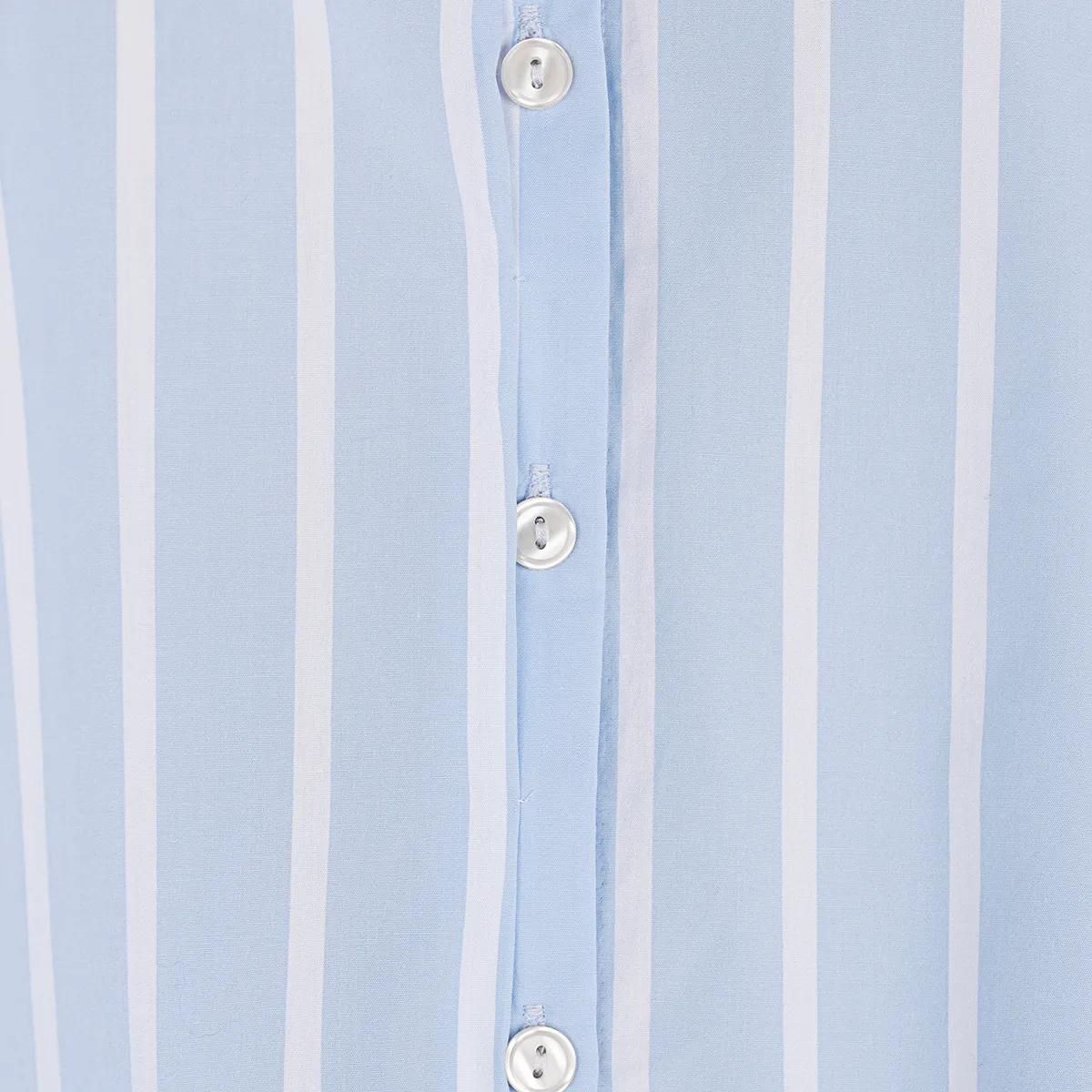 Übergroße gestreifte Bluse mit Knopfleiste