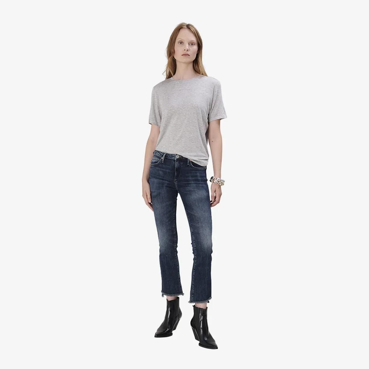 Kick Flare Jeans in dunkler Waschung