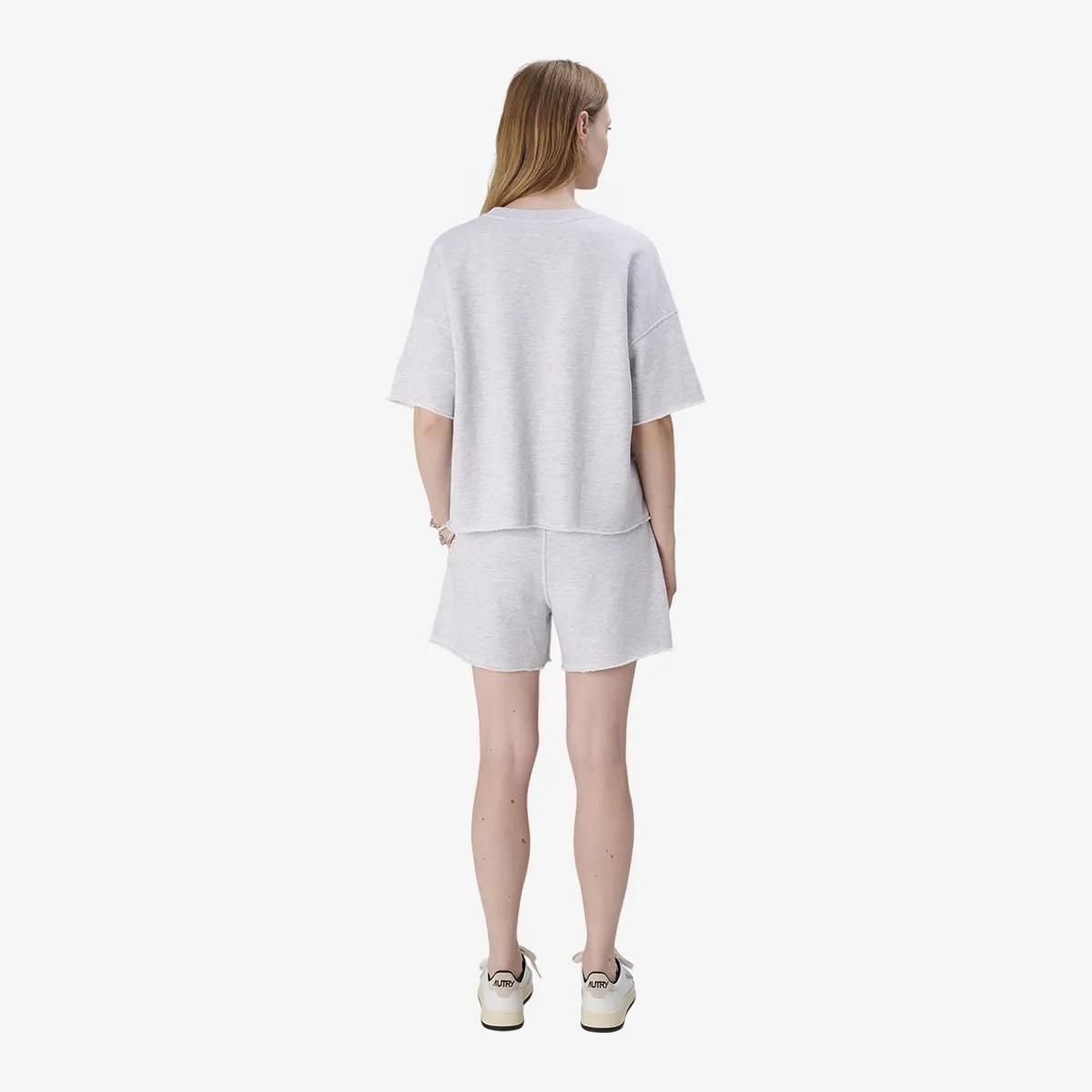 Graue Jersey-Strick-Loungeshorts