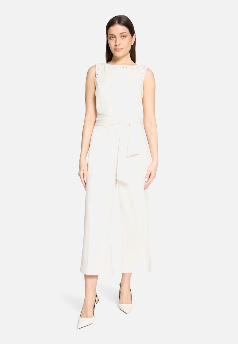 Eleganter ärmelloser Culotte-Jumpsuit mit Gürtel