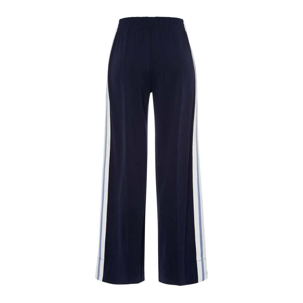 Marineblaue Jersey-Hose mit weitem Bein