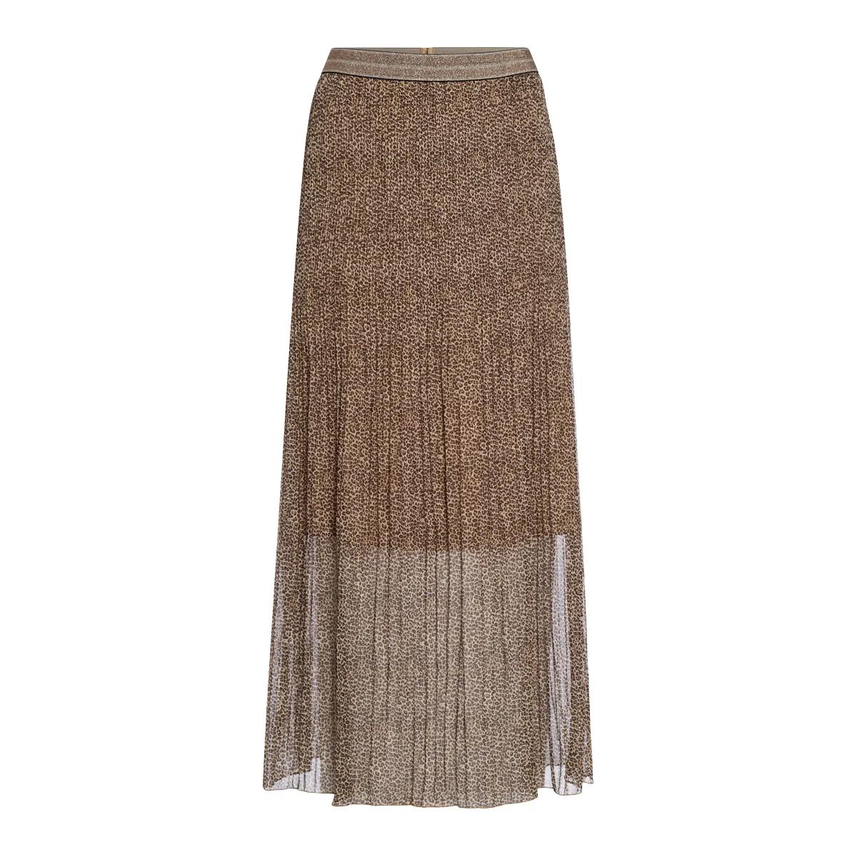 Plisseerock Maxi mit Leopardenmuster