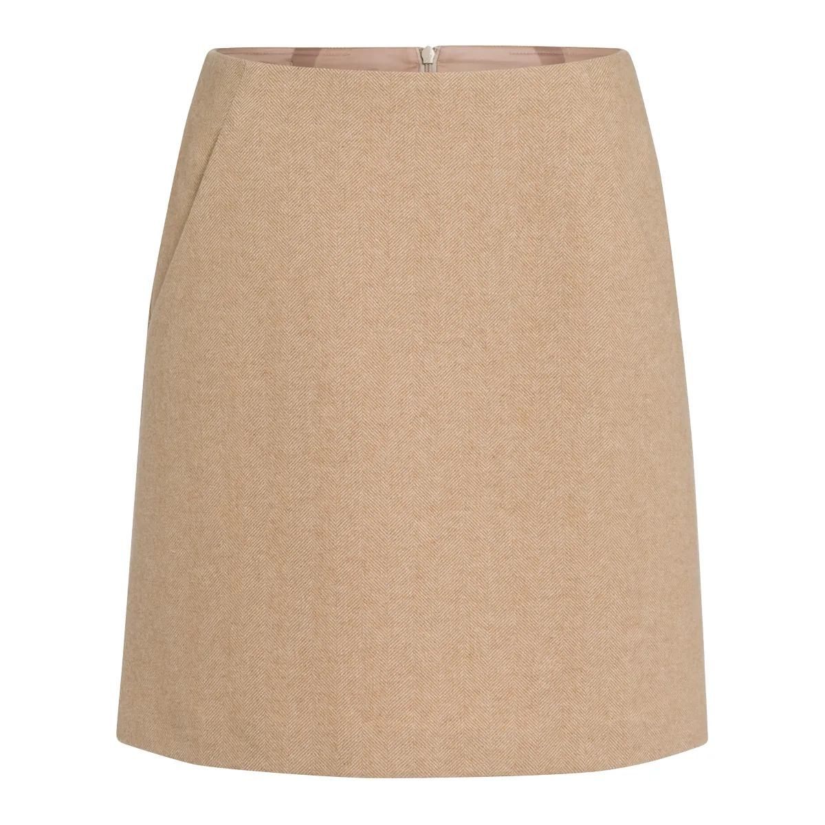 Klassischer A-Linien Minirock mit Fischgratmuster