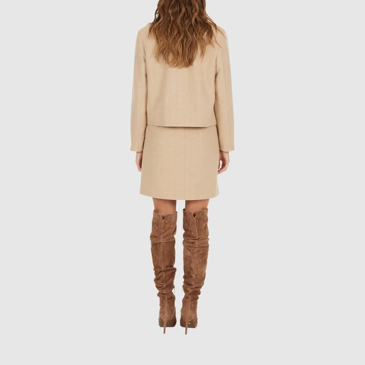 Klassischer A-Linien Minirock mit Fischgratmuster