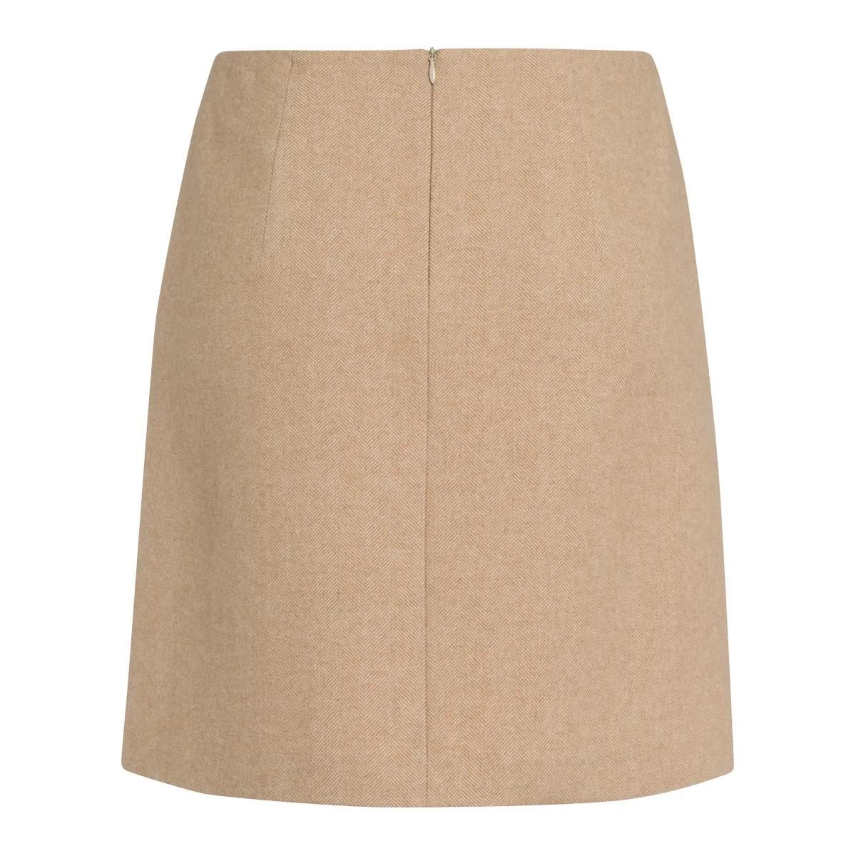 Klassischer A-Linien Minirock mit Fischgratmuster