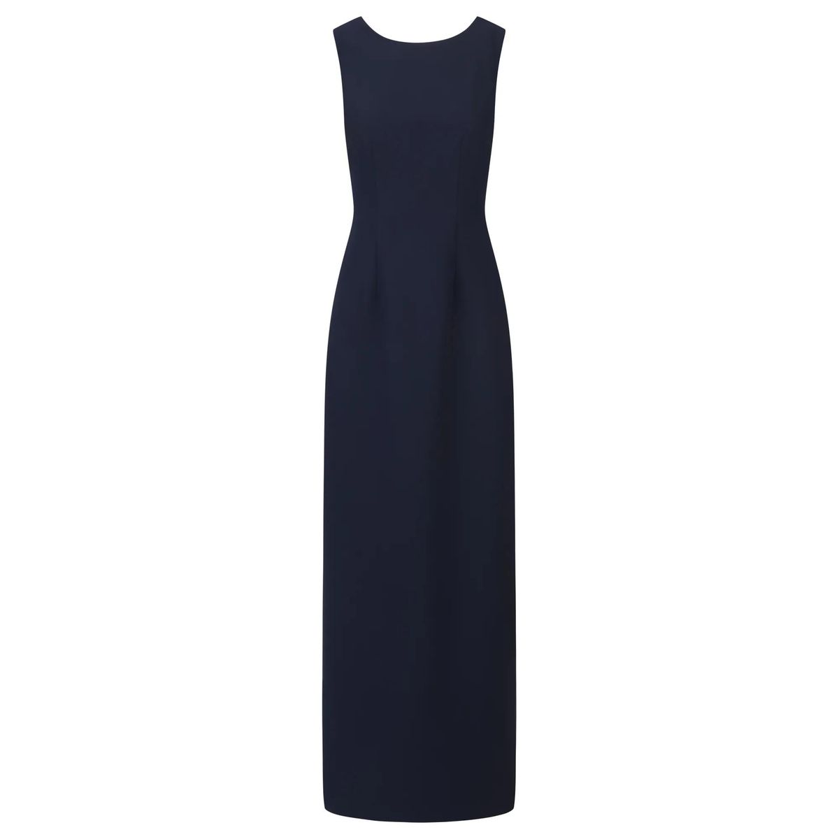 Elegantes ärmelloses marineblaues Maxikleid