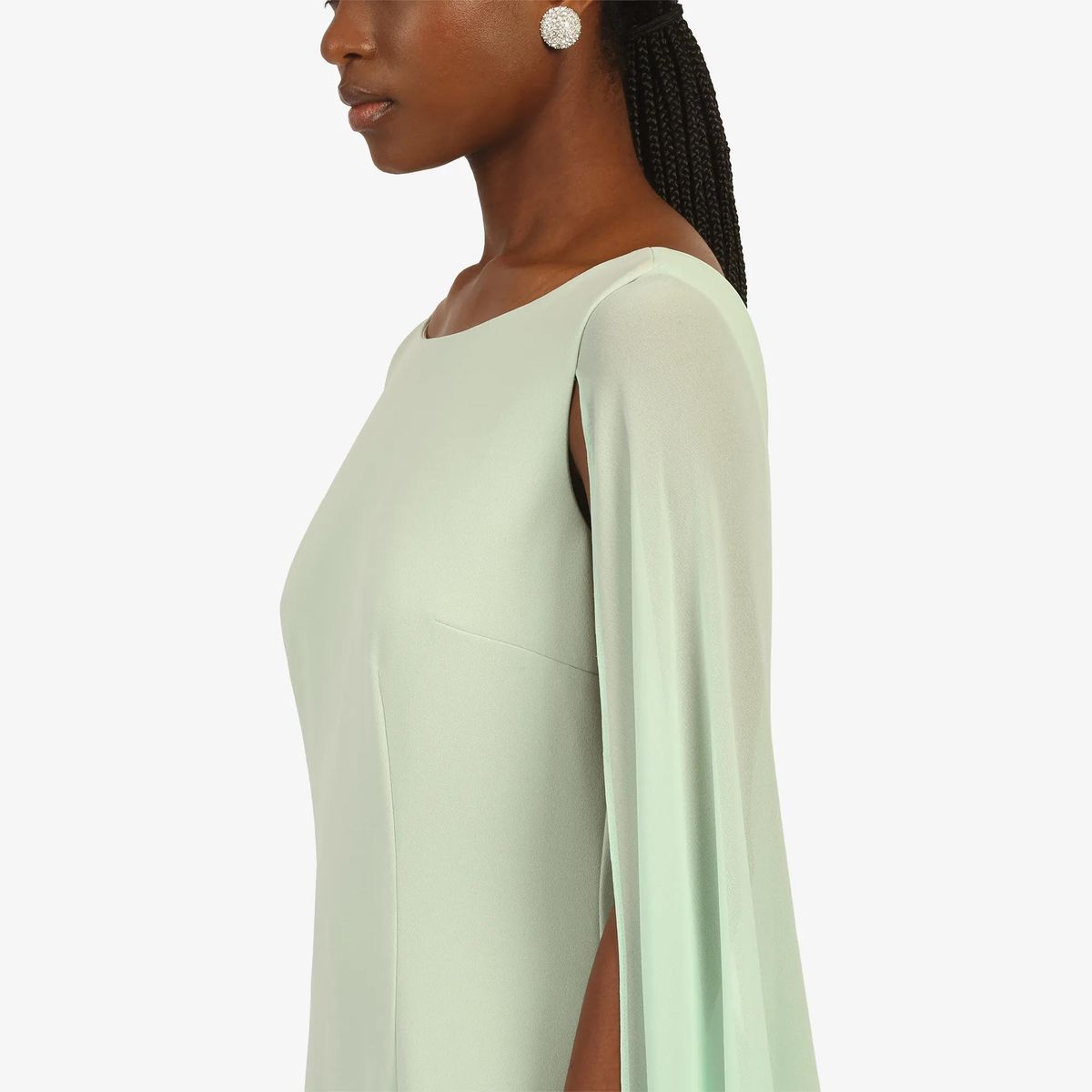 Elegantes Abendkleid mit Cape-Ärmeln