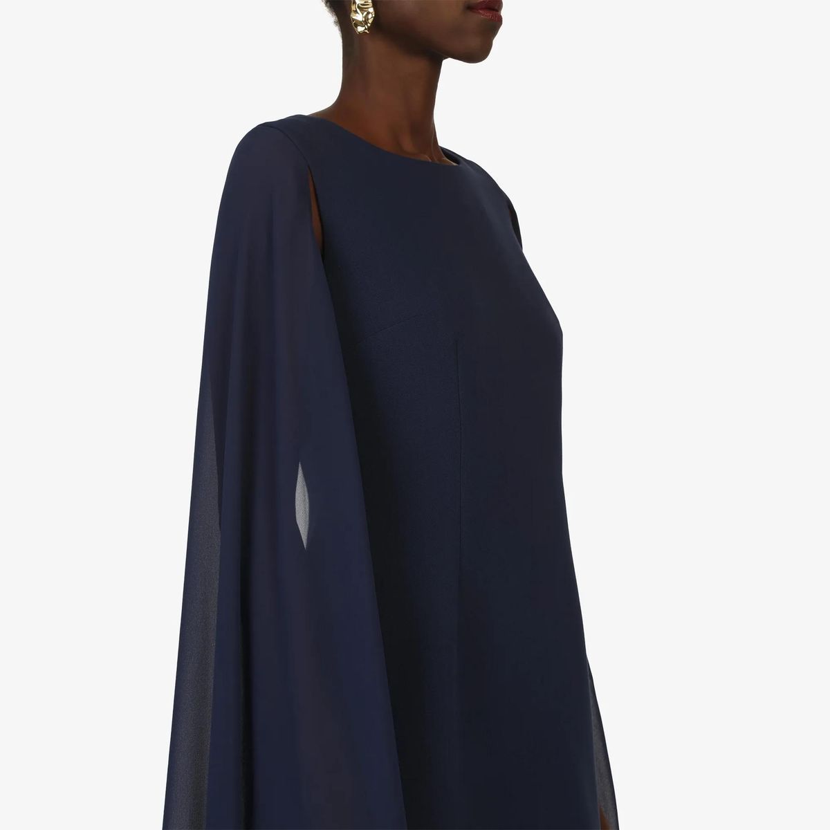 Elegantes Cocktailkleid mit Cape-Ärmeln